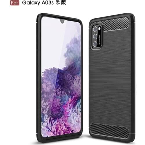 For Samsung Galaxy A03s EU Version Case Slim Rugged Hybrid Armor Shockproof Hybrid Soft Rubber Silicone Phone Cases Cover Case