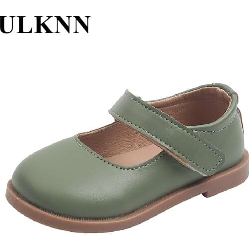 ULKNN Kids Flats Princess Party Shoes School Children Sandals Girls Non-slip Soft Water-proof Leather Shoes Baby Boy First Walk