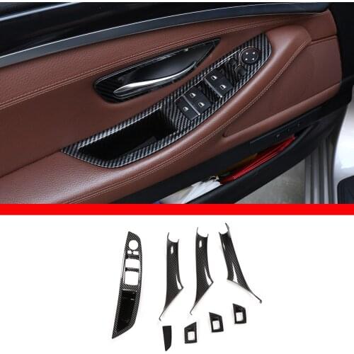 For 2011-2017 BMW 5 Series F10 F11 F18 ABS inner handle cover and window lift switch decorative frame LHD interior accessories