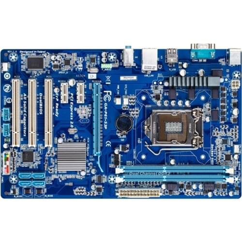 For GIGABYTE GA-P61-S3P Desktop Motherboard H61 Socket LGA 1155 i3 i5 i7 DDR3 16G ATX Original P61-S3P Used Mainboard On Sale