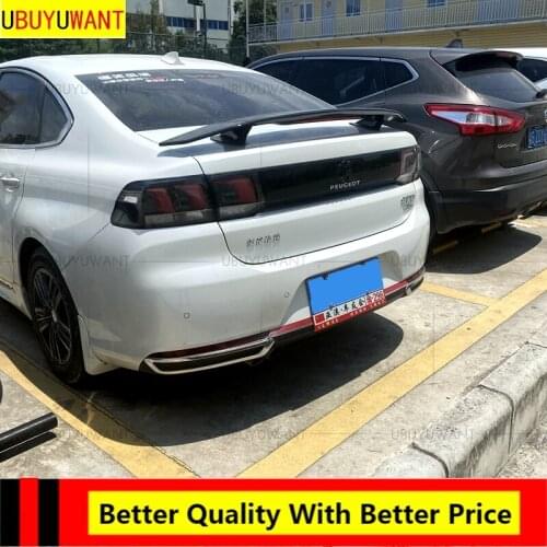 EPFBSQP For Peugeot 308 2016-2020 Spoiler High Quality Abs Plastic Car Tail Wing Decoration Rear Trunk Spoiler For Peugeot 308