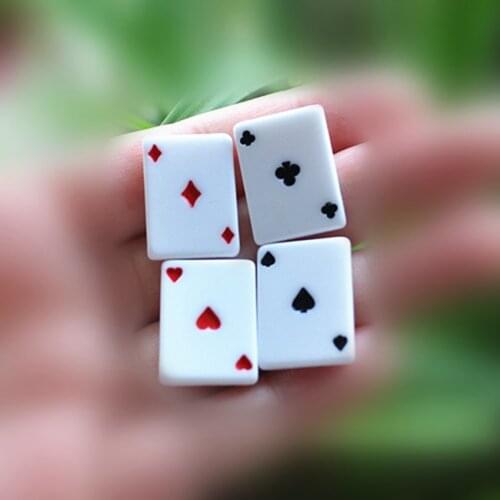 Hot Sale For DIY Decoration 30pcs Mixed 22*16mm Very Cute Flat Back Resin Cabochon Poker