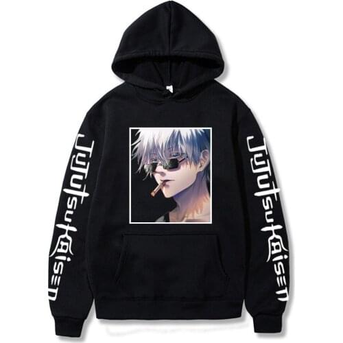 Jujutsu Kaisen Anime Printing Loose Long Sleeve Sweatshirts Streetwear Men Womens Oversized Hoodies