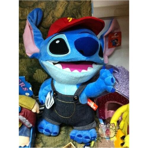 Disney big Stitch stuffed toys plush toy Stilch in the red hat doll doll A birthday present for a friend