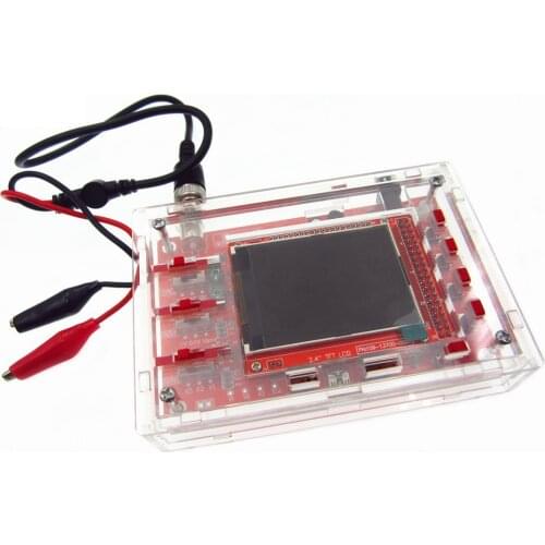 Soldered DSO138 2.4" TFT Handheld Pocket-size Digital Oscilloscope Kit SMD Soldered + Acrylic DIY Case Cover Shell for DSO138