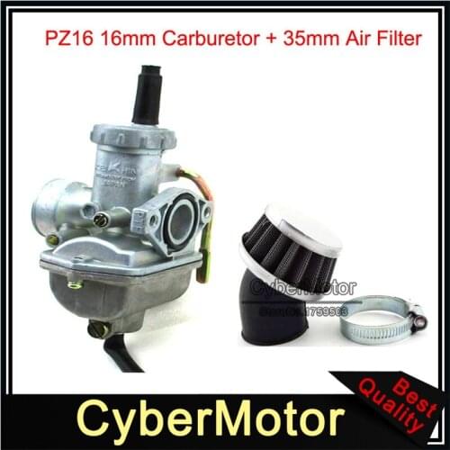PZ16 Carb 16mm Carburetor Air Filter Clearner For 50cc 70cc 90cc 110cc Engine ATV Quad Dirt Pit Trail Motor Bike Go Kart