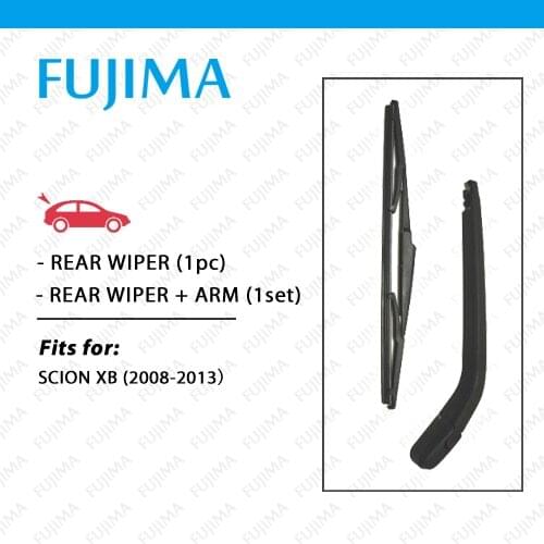 FUJIMA Rear Wiper Blade and Arm for SCION XB (2008-2013) Back Window Windscreen Rear Wiper Arm