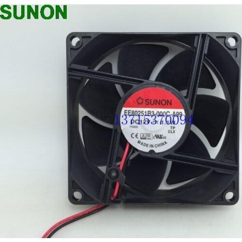 For Sunon EE80251B3-000C-A99 8025 80*80*25 mm 12V 1.1W power supply fan dual ball bearing