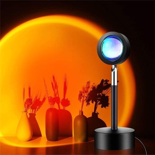 LED Sunset Lamp Projection Night Lights Luces Para Habitacion Live Broadcast Galaxy Projector Atmosphere Rainbow Lamp Decoration