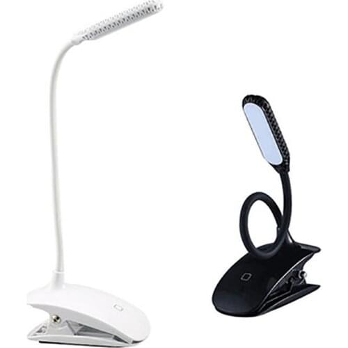 Led Light Clip Reading Book Daylight USB Charging Eyeshield Clip Lamp 360-degree Rotating Touch Switch For Kids Students