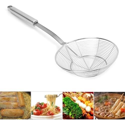 Solid Spider Strainer Skimmer Ladle Stainless Steel Kitchen Utensil Tool