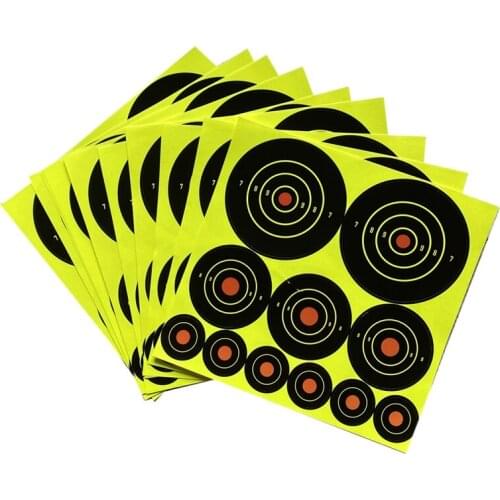 10Pcs Splatter Target Stickers Multi-Model Combination Adhesive Reactivity Firing Target