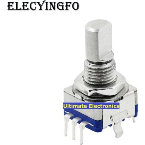 2pcs Axle Shaft | 15mm Coded Switch Rotary Encoder EC11 Audio Digital Potentiometer With Switch