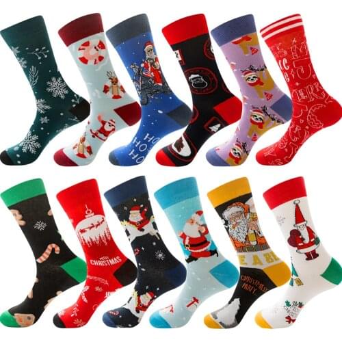 2021 New Design Christmas Socks Autumn Winter New Year Santa Claus Snow Elk Women Happy Socks Christmas Gift Unisex Funny Socks