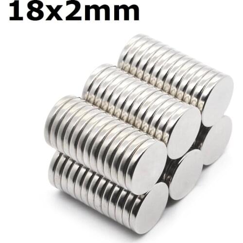 5/10/20/50 Pcs 18x2 Neodymium Magnet 18mm x 2mm N35 NdFeB Round Super Powerful Strong Permanent Magnetic imanes Disc 18x2