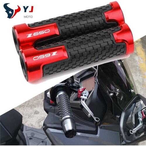 For KAWASAKI Z650 Motorcycle Accessories 7/8'' 22MM High Quality Universal Anti-Skid Smooth Rubber Hand End Grips Handle Bar