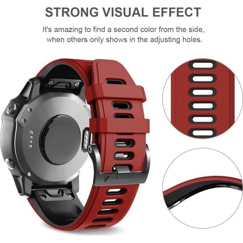 ANBEST 26mm 22mm 20mm Band for Fenix 6X Silicone Strap with Quick Release Watchband for Fenix 6 5 6X 5X Plus/945/935