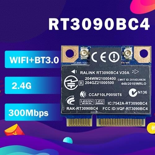 Ralink RT3090BC4 Half Mini PCI-e Bluetooth3.0 Wirsless WLAN Card SPS:602992-001 for HP CQ42 CQ62 4320S 4420S 4720S
