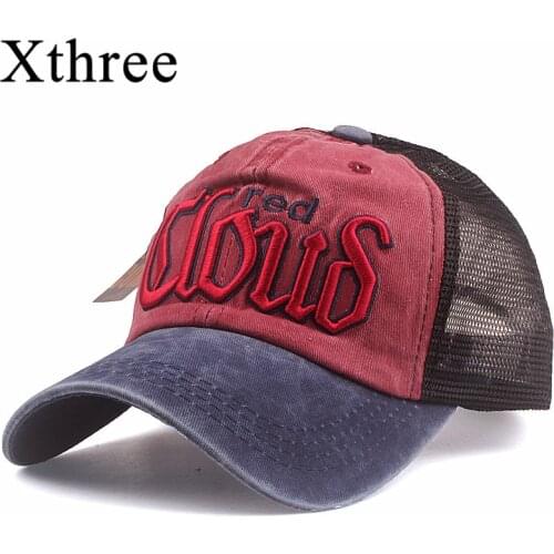 Xthree Summer Baseball Cap Men Mesh Hats For Women Bone Casquette Hip Hop Snapback Casual Gorra Adjustable Cotton Hat Caps