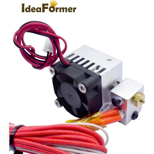 3D Printer Hot End E3D V6 Long distance 1 In 1 Out Extruder Single Head 12V/24V 0.4mm 1.75mm with Cooling Fan 3D Printer parts