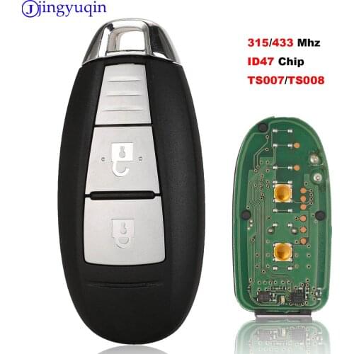 Jingyuqin Original 2 Button Smart Keyless Remote Key Fob For Suzuki SX4 5-CROSS VITARA SWIFT 433MHZ With ID47 Chip