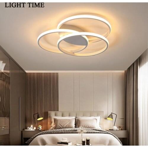 Round Circle Led Ceiling Light For Bedroom Living room Kitchen Corridor Black White Home Lighting Ceiling Lamp Remote Control