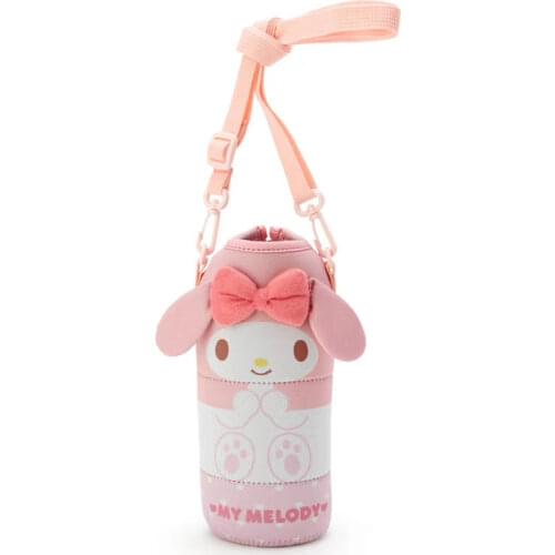 Cute hello kitty water cup bag insulation bottle cover kid children portable wear-resistant messenger water bottle bag 7*7*18cm