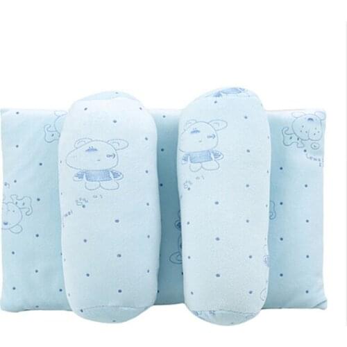 Infant Baby Soft Pillow Prevent Flat Head Anti Roll Cushion Sleeping Support Baby Cotton Pillows Cute Anti-heading Pillow