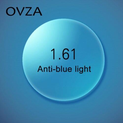 Ovza 1.61 Anti blue ray glasses lens Super thin Myopic lenses Aspheric lenses Myopic CR39 Resin Len Anti-Fatigue Can Customize