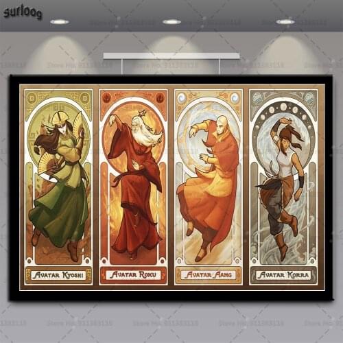 Posters and Prints Avatar The Last Airbender Wall Art Pictures Poster Canvas Painting for Home Decoration