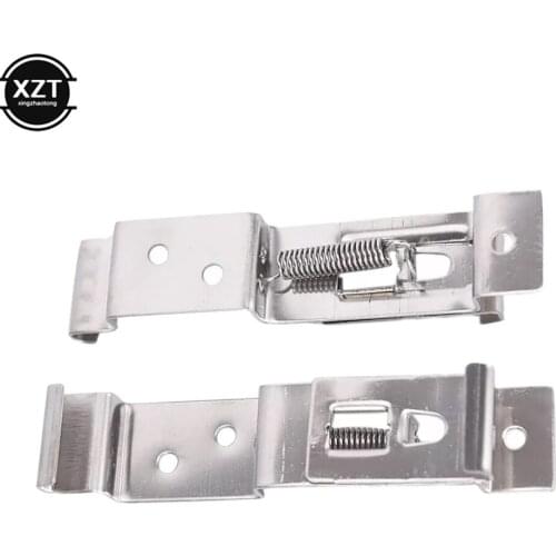 EU Rectangular Car License Plate Spring Loaded Stainless Steel Bracket Cars Frame Holder Clamps Trailer Number Plate Clips 2 PCS
