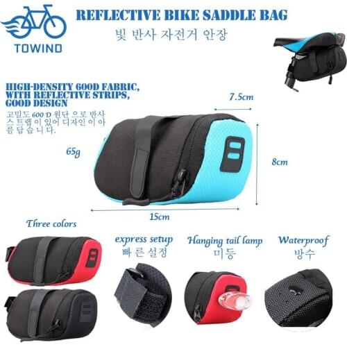 Bike Bicycle Saddle Bag Under Seat Waterproof Storage Tail Pouch Cycling Bags