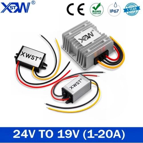 DC DC Converter Step Down Buck 24V to 19V 1A 3A 5A 10A 20A 24 Volt Reducer Voltage Regulator 190W Laptop Power Supply for Car