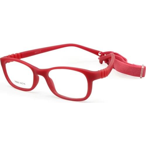 Kids Glasses Frame with Strap Size 44/16 One-piece No Screw 3-5Y, Bendable Optical Children Glasses for Boys & Girls