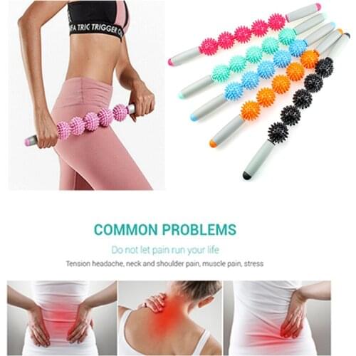 Muscle rouleau massage roller stick Trigger point gym yoga cushion kit Pilates back roller training fitness roll accessories
