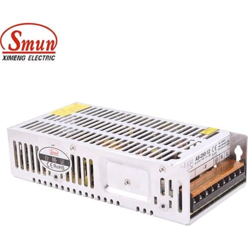 SMUN AS-250-15 250W 15V 16A SMPS Mini Size Single Output Switching Power Supply With CE ROHS 2 Years Warranty