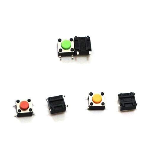1000Pcs 6*6*4.5mm SMD Micro Push Button Tactile Tact Electronic Switch Brown/Blue/Black/Red/Orange/Green/Yellow/White