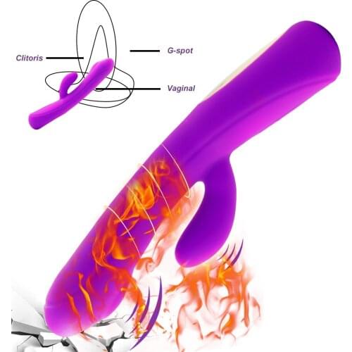 Heating G-spot Rabbit Vibrator 16-speed Vibrating Dildo Adult Female Sex Toys Vaginal Clitoris Stimulator Motor Couple Appliance