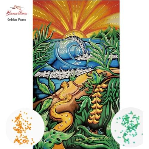 Golden Panno,beads,Needlework,DIY,bead Cross stitch ,Embroidery stitch,Precise Printed painting,sun Pattern 09