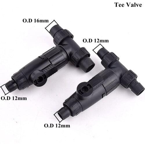 1pc 12/16mm Pagoda Hose Quick Connecter Tee Valve Aquarium Fish Tank Water Pipe Quick Release Joint Garden Irrigation Fittings
