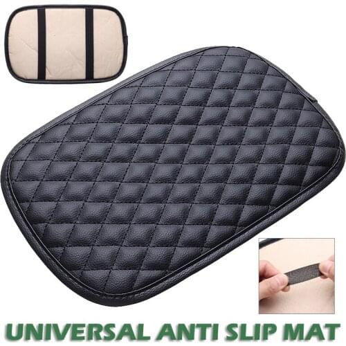1pc 35x20cm PU Leather Car Auto Armrest Mat Interior Auto Armrests Storage Box Mats Dust-proof Protector DIY Parts