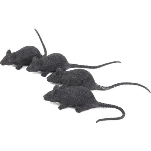 12 Plastic Rats Animal Halloween Fancy Dress Props Mouse Toys Party Loot Bag
