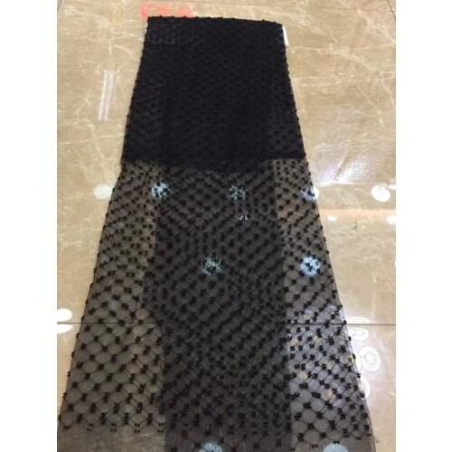 2018 New pattern 5yards/bag AX0354# black color lattice mesh lace fabric for bridal wedding dress/sawing Free shipping