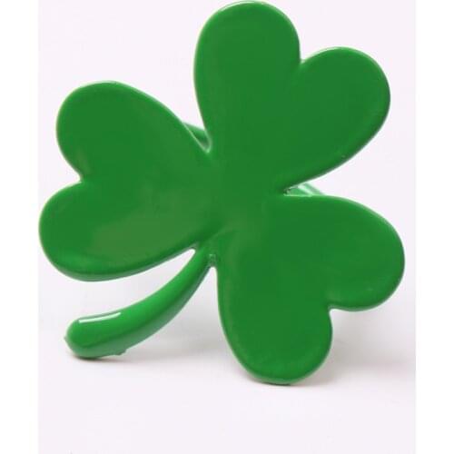 4PCS/metal green lucky clover napkin ring table decoration holiday banquet wedding banquet hotel family gathering accessories