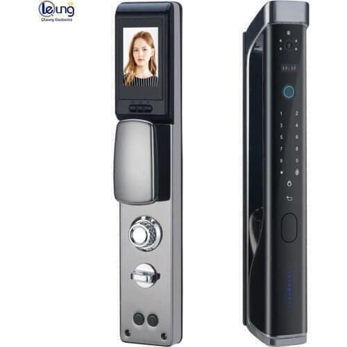 Automatic Wifi APP Peephole Biometric Fingerprint Intelligent Password Card Key Smart Camera Door Lock
