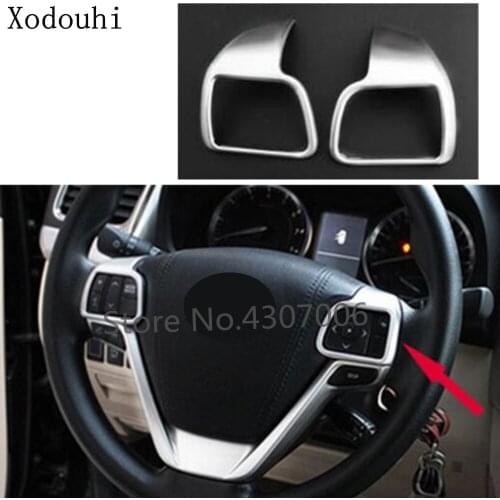 Car stick cover steering wheel kit trim lamp frame panel lamp switch button hood 2pcs For Toyota Sienna 2015 2016 2017 2018