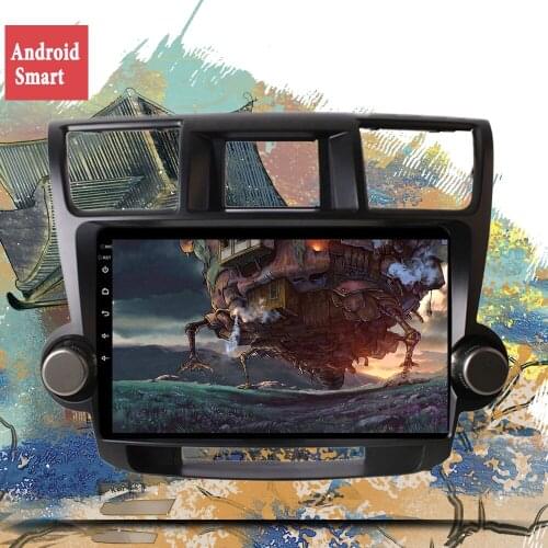 Car Radio For Toyota Highlander 2007-2014 Octa Core Android 10.0 Car DVD GPS Navigation Player Deckless Car Stereo Head unit