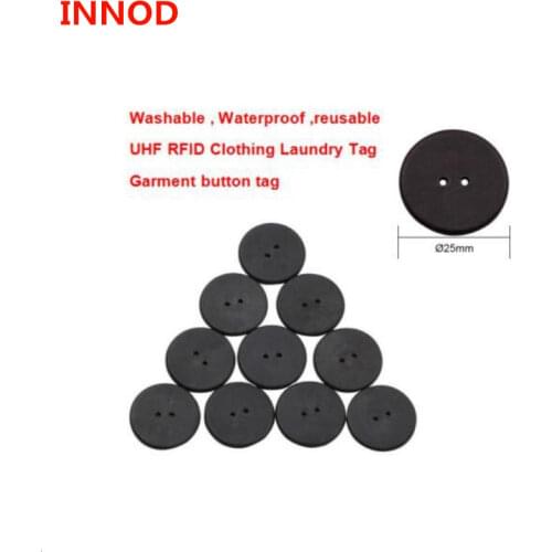 Pps material coin waterproof rfid washable uhf Clothing tag garment button passive gen2 epc alien h3 chip UHF RFID Laundry Tag