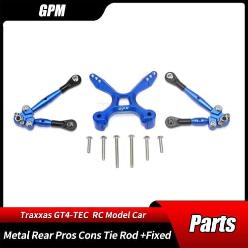 GPM 1/10 GT4-TEC 2.0 83056-4 Flat Sports Car Accessories Metal Aluminum Alloy Rear Pros Cons Tie Rod +Fixed RC Car Parts
