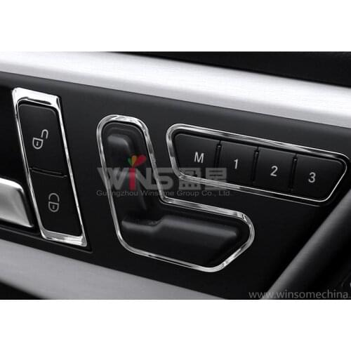 For Mercedes Benz Interior Mouldings E Class GLK CLS ML GL GLE Seat Adjust Buttons Decorative Car Styling Accessories Chrome